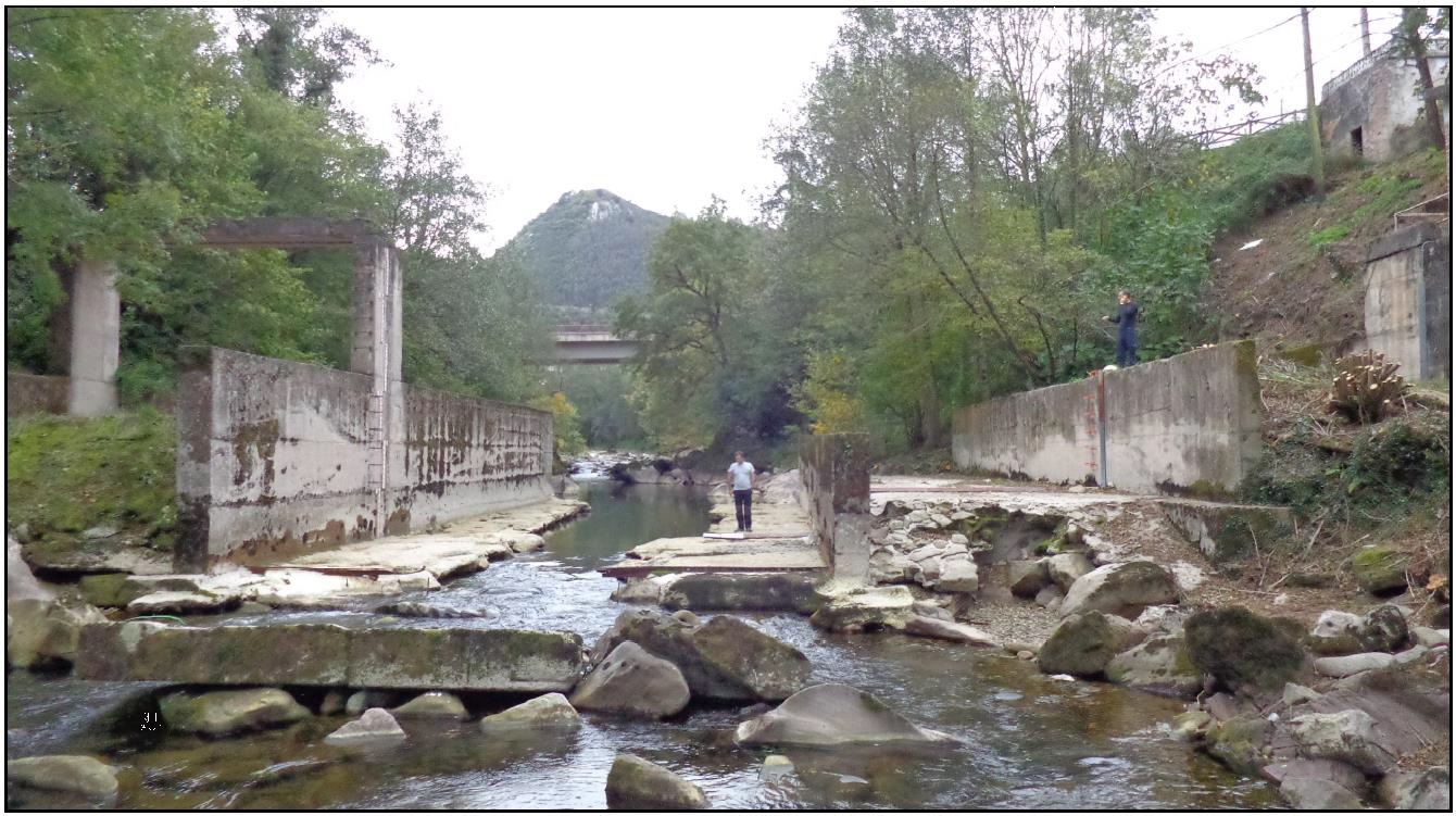 Estación de aforo en el río Pas