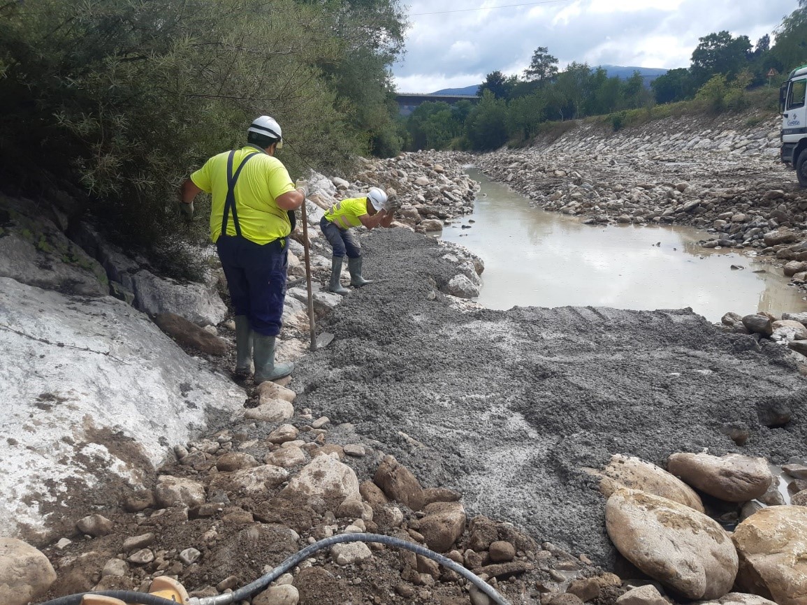Imagen Ejecución de los trabajos - Hormigonado de la prolongación de las rampas