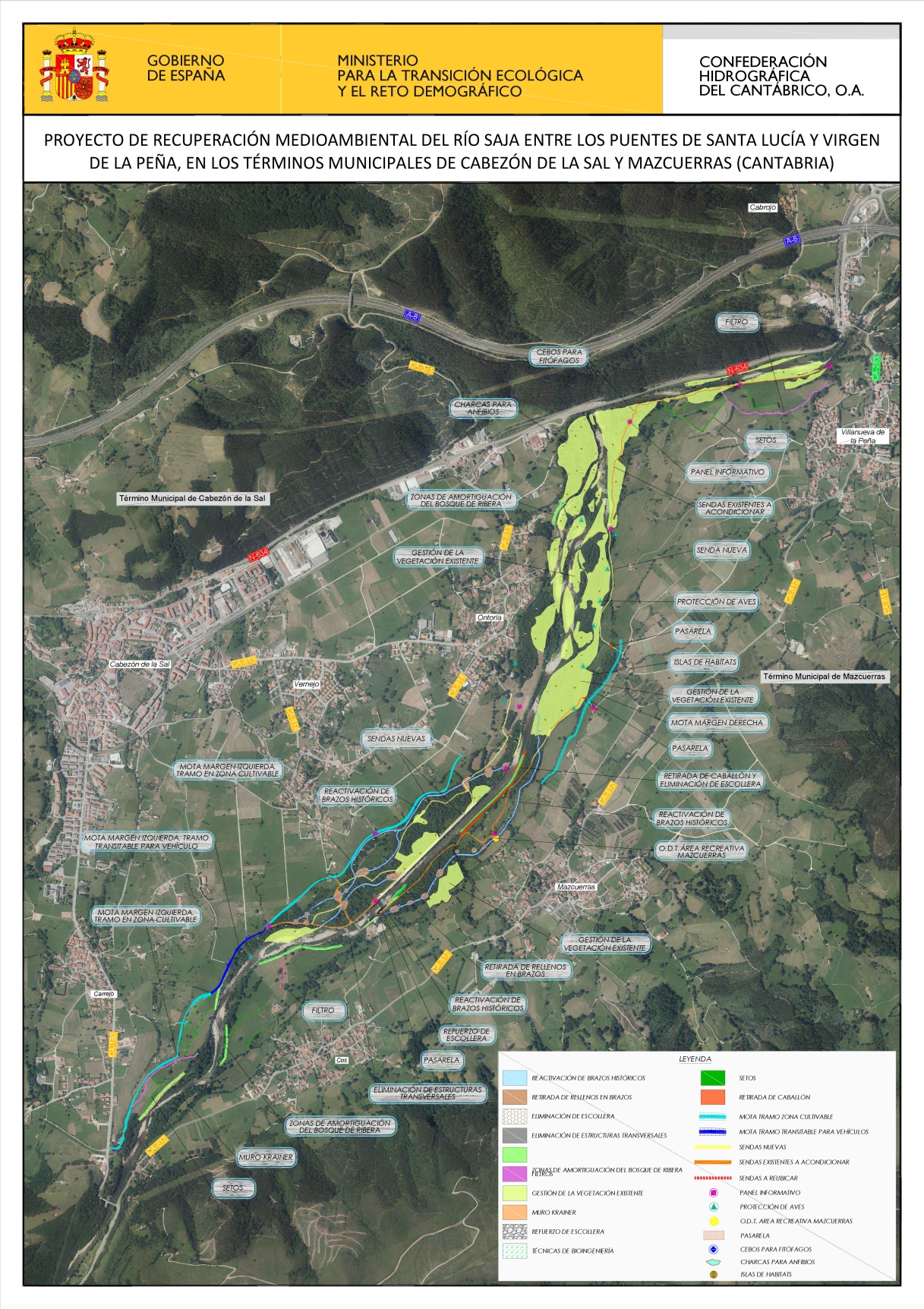 Imagen Actuación proyectada entre los puentes de Santa Lucía y Virgen de la Peña