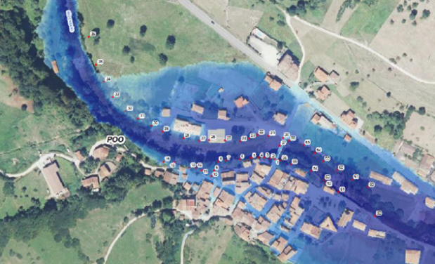 Imagen Variación de la inundabilidad para el periodo de retorno de 100 años: antes