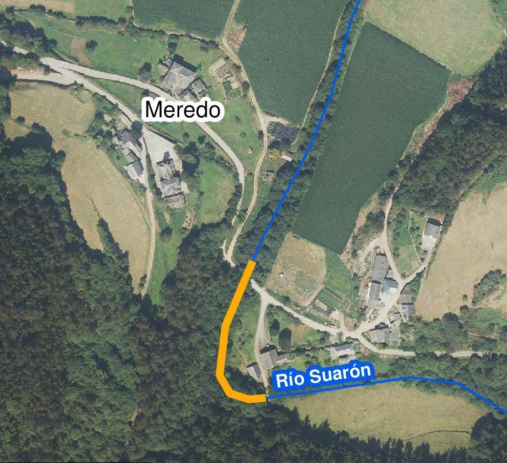Imagen Ubicación de la actuación en el río Suarón en Herrería de Meredo