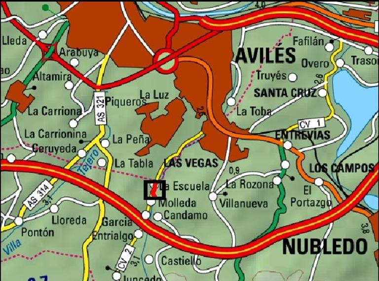 Imagen Ubicación de la actuación en el río Arlós en Molleda