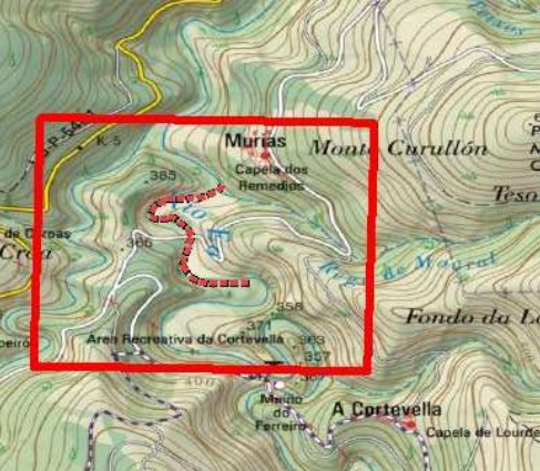 Imagen Localización de la actuación en el río Eo cerca de Murias