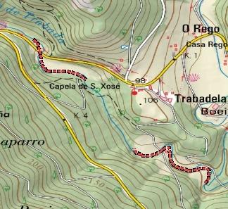 Imagen Localización de las actuaciones en el río Trabada