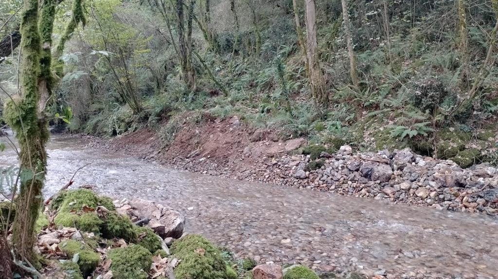 Imagen Azud del río Llera después de la demolición