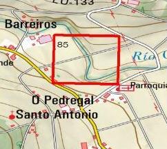 Imagen Localización de la actuación en el río Grande en O Pedregal 