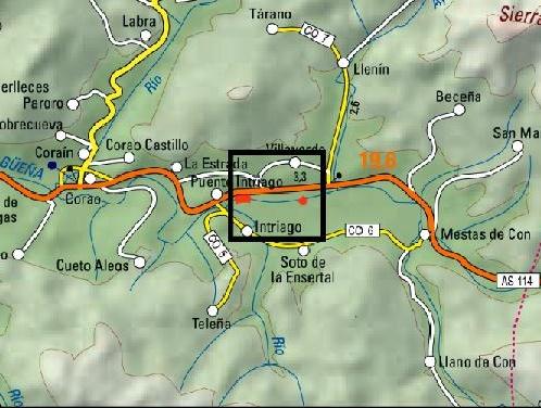 Imagen Ubicación de los tramos de actuación del río Güeña en Intriago