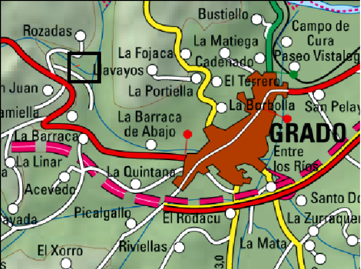 Imagen Ubicación de la actuación en el río Ferreira en Rozadas