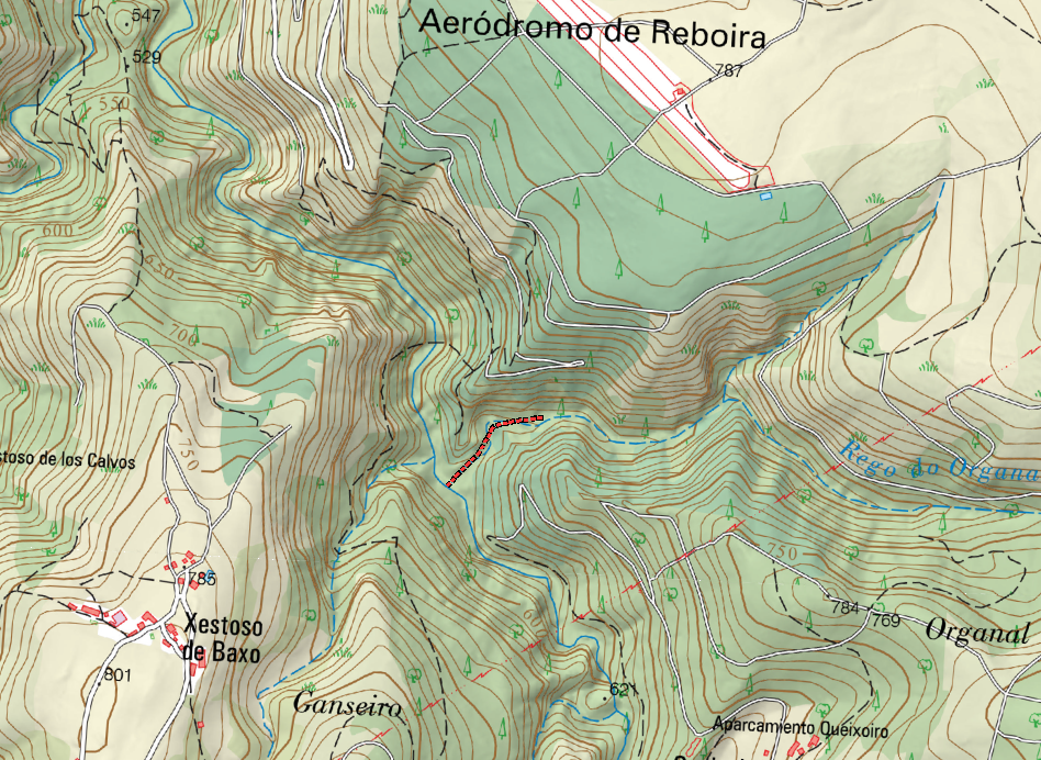 Imagen Localización de la actuación en el rego do Organal