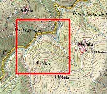 Imagen Localización de la actuación en el río Navia en Fonteferreira