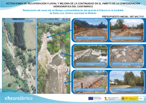 Restauración del cauce del río Besaya y permeabilización del azud de la Cobrera
