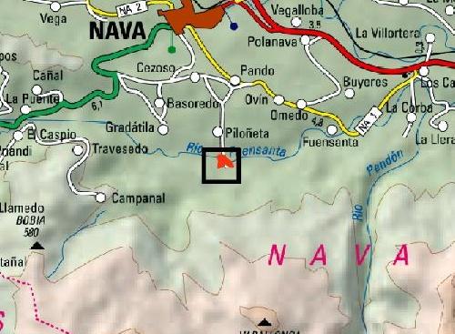 Imagen Localización de actuación en el río de Pra en Piloñeta