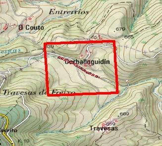 Imagen Localización de la actuación en el rego Da Fonte Das Veigas en Carballoguidín