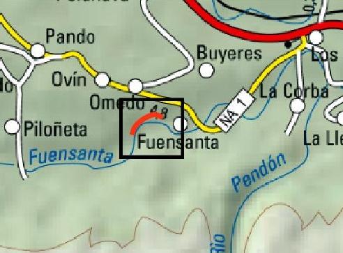 Imagen Localización de las actuaciones en el río de Pra en Fuensanta