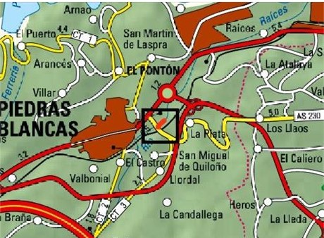 Imagen Localización de las actuaciones en el río Raíces en Ventorrillo