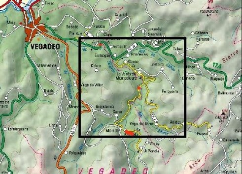 Imagen Localización de la actuación en el río Suarón entre Meredo y Armerín