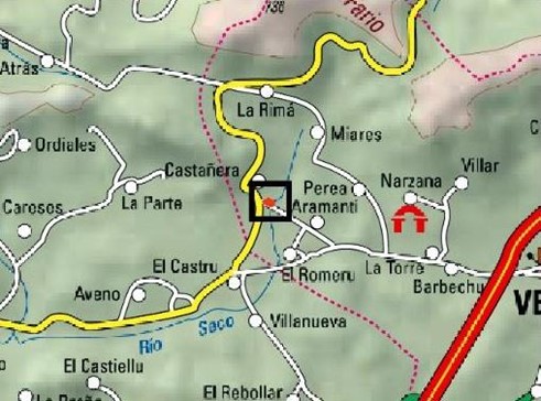 Imagen Localización de las actuaciones en el río Seco en Castañera