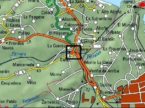 Imagen Localización de las actuaciones en el río Pervera en el barrio de Xelaz