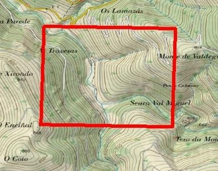 Imagen Localización de la actuación en el río Valdeparada y el rego Val de Trasmonte en Espariz