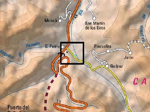 Imagen Localización de las actuaciones en el río Narcea en Rengos