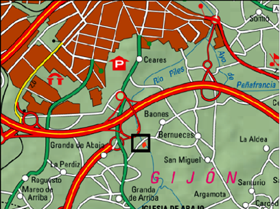 Imagen Localización de las actuaciones en el río Piles en Baones