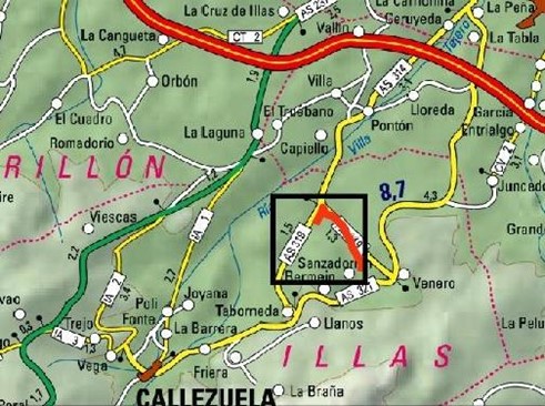 Imagen Localización de las actuaciones en los ríos Llanín y Rosico en Sanzadornín