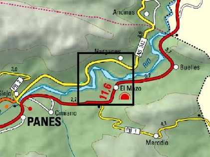 Imagen Localización de la actuación del río Deva en el Mazo y Collú