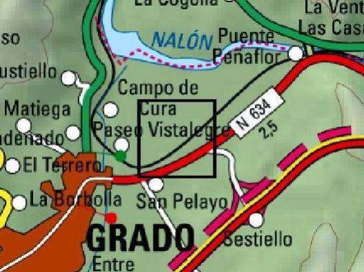 Imagen Localización de las actuaciones en el arroyo innominado de La Vega de Grado