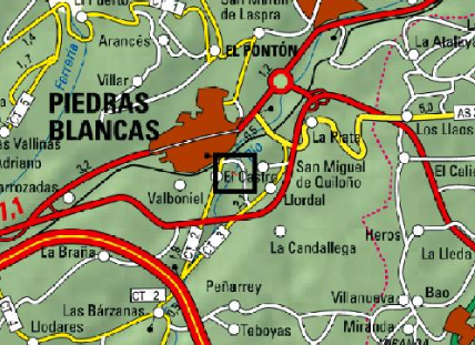 Imagen Localización de las actuaciones en el río Raíces en Peruyera