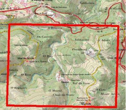 Imagen Localización de las actuaciones en el reguero Val de Tablas en Ousón