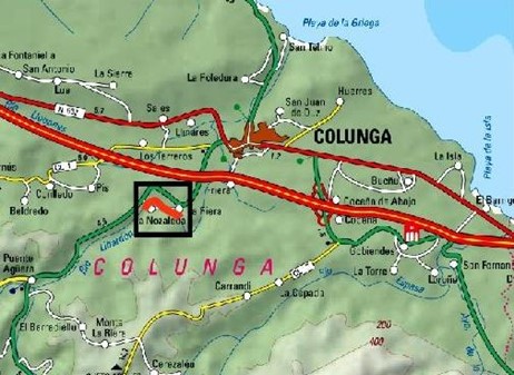Imagen Localización de las actuaciones en el río Libardón en La Riera