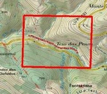 Imagen Localización de las actuaciones en el río Das Casas en Vilapún