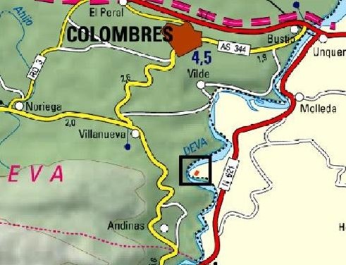 Imagen Localización de las actuaciones en el río Deva en La Haya