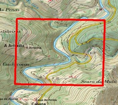 Imagen Localización de la actuación en el río Navia en Arroxiña