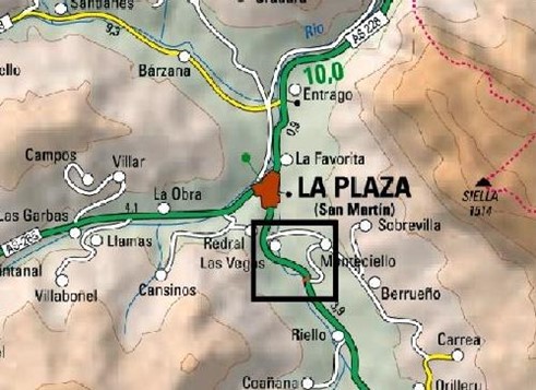 Imagen Localización de la actuación en el río Páramo en Las Vegas