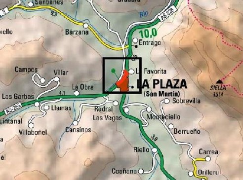 Imagen Localización de actuación en el río Valdecarzana en San Martín