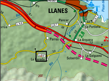 Imagen Localización de la actuación en el arroyo Mascadoria en La Pereda