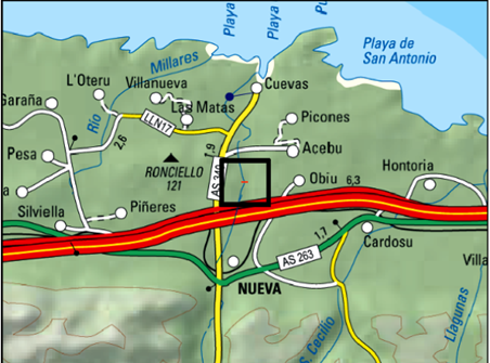 Imagen Localización de la actuación en el río Eraba en Nueva