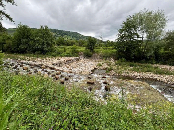 Imagen Dispositivo de paso piscícola afectado por el descalce (paso piscícola de aguas arriba)