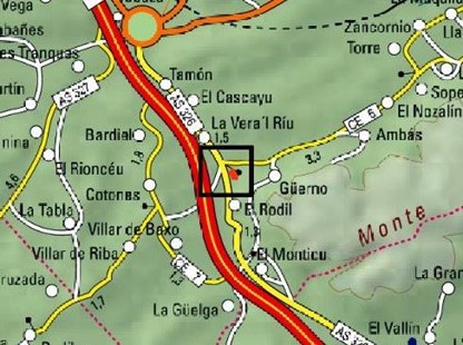 Imagen Localización de las actuaciones en el río Tabaza en Ambás