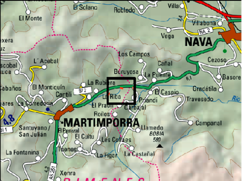 Imagen Localización de la actuación en el río Pra en Puentevega