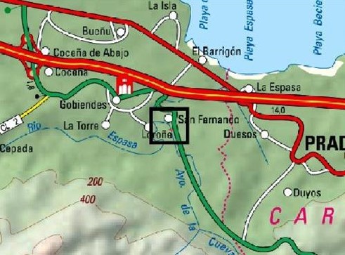 Imagen Localización de la actuación en el arroyo La Cueva del Beyu en Loroñe