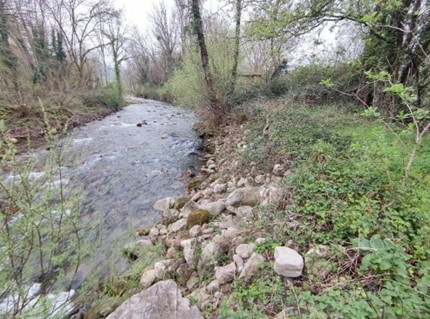 Imagen Tramo de escollera a reconstruir antes de comenzar los trabajos