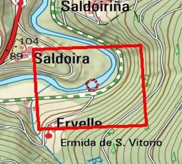 Imagen Localización de la actuación en el río Eo en Ervelle