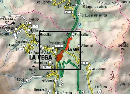 Imagen Localización de la actuación en el río Riosa en La Ara