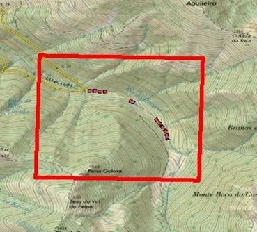 Imagen Localización de la actuación en el río Ortigal en Vilarello