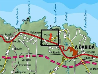 Imagen Localización de la actuación en el río Mernies en Mernies