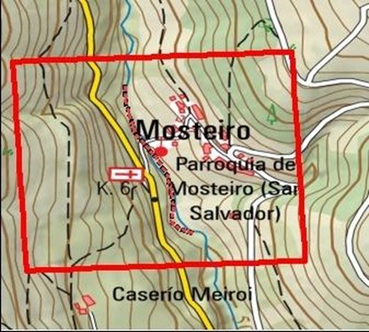 Imagen Localización de la actuación en el río Mosteiro en Mosteiro