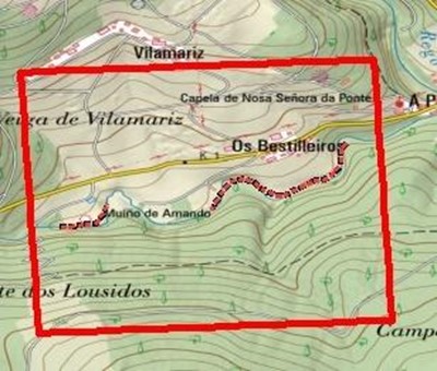 Imagen Localización de la actuación en el río Grande en Os Bestilleiros