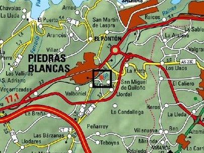 Imagen Localización de la actuación en el río Raíces en Peruyera